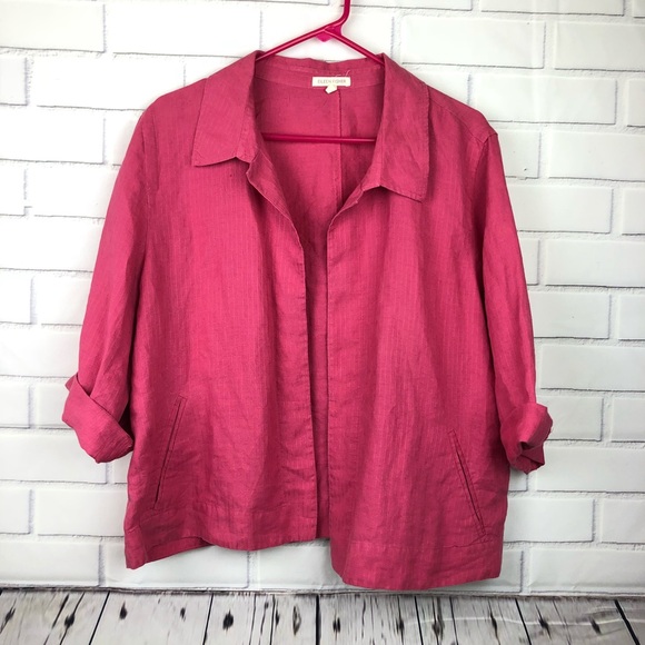 Eileen Fisher Sweaters - Eileen Fisher size xl open cardigan 100% linen
